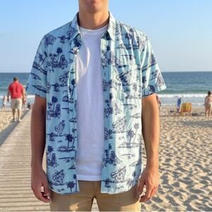 Ocean Current Men’s Short Sleeve Hawaiian Shirt size L